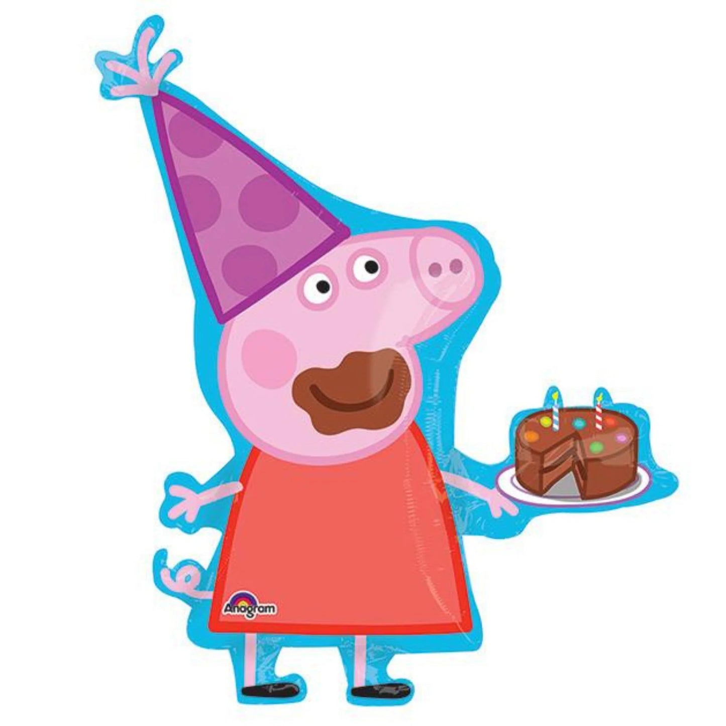 PEPPA PIG BIRTHDAY CAKE FOIL BALLOON