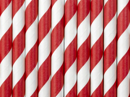 RED STRIPED PAPER STRAWS