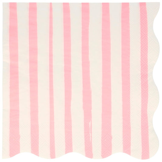 MERI MERI PINK STRIPED LARGE NAPKINS
