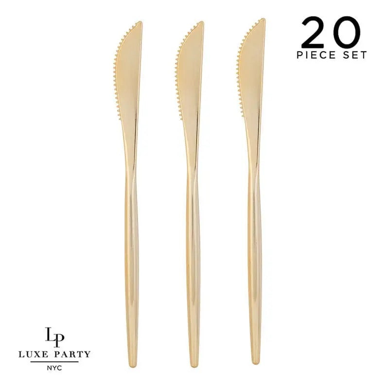 CHIC ROUND GOLD KNIVES | 20 PIECES