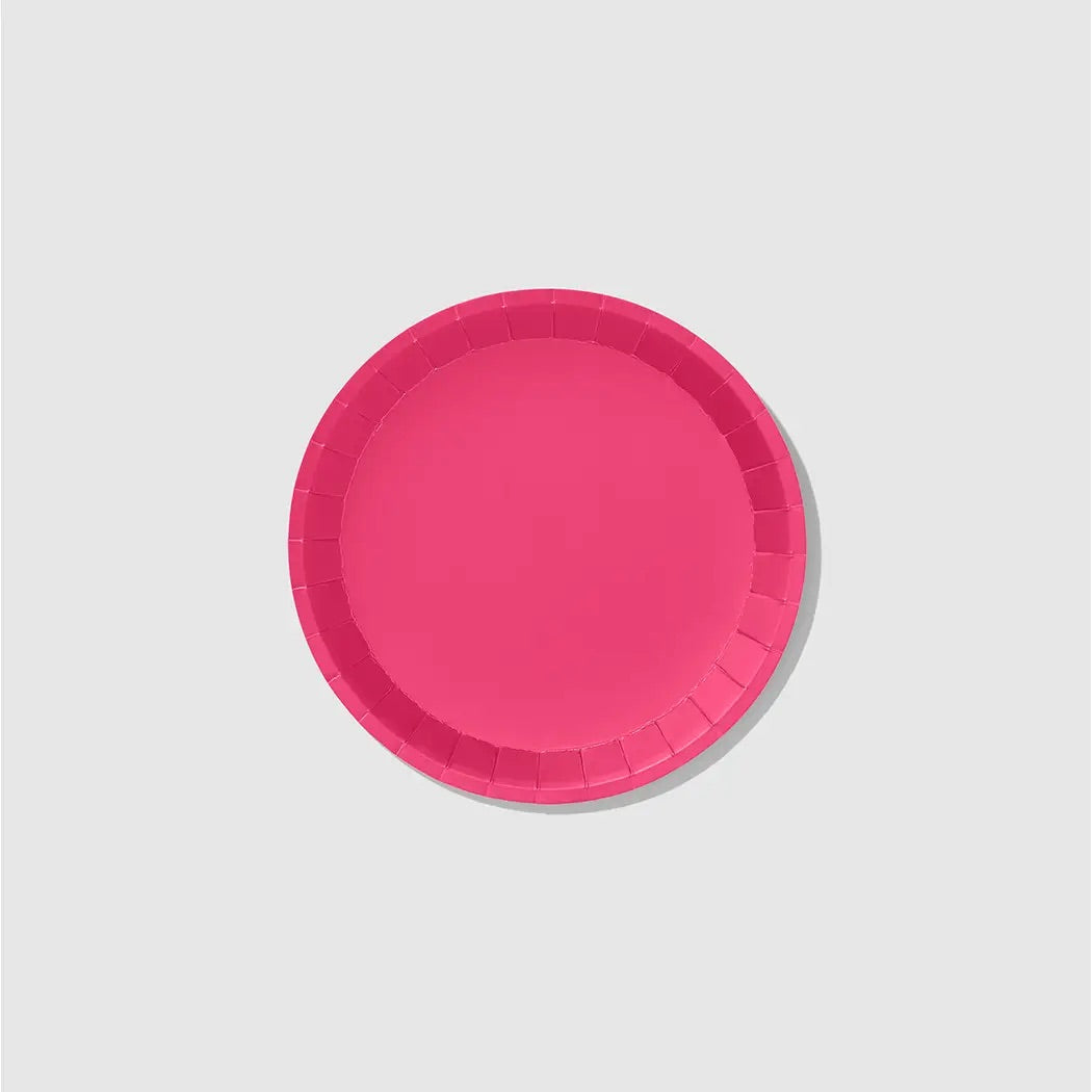 HOT PINK SMALL PARTY PLATES