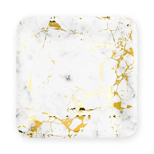 LARGE GEO MARBLE PARTY PLATES