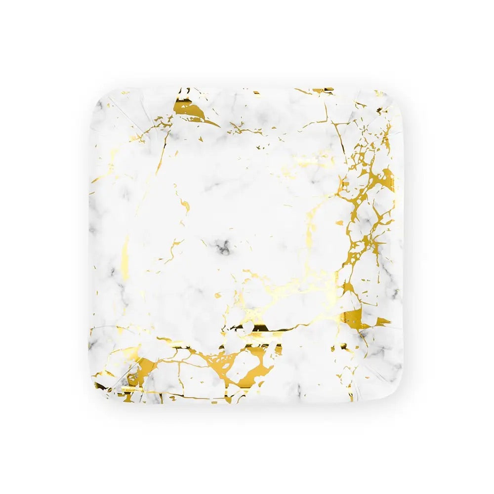 SMALL GEO MARBLE PARTY PLATES